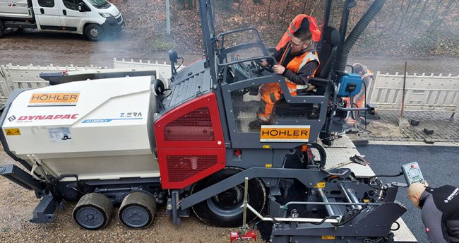 Successful Deployment of the First Fully Electric Road Paver in Germany.